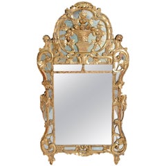 18th Century Louis XV Giltwood Provincial Mirror