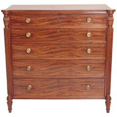 Secretaire Chest of Drawers Stamped Gillows Lancaster, circa 1810 