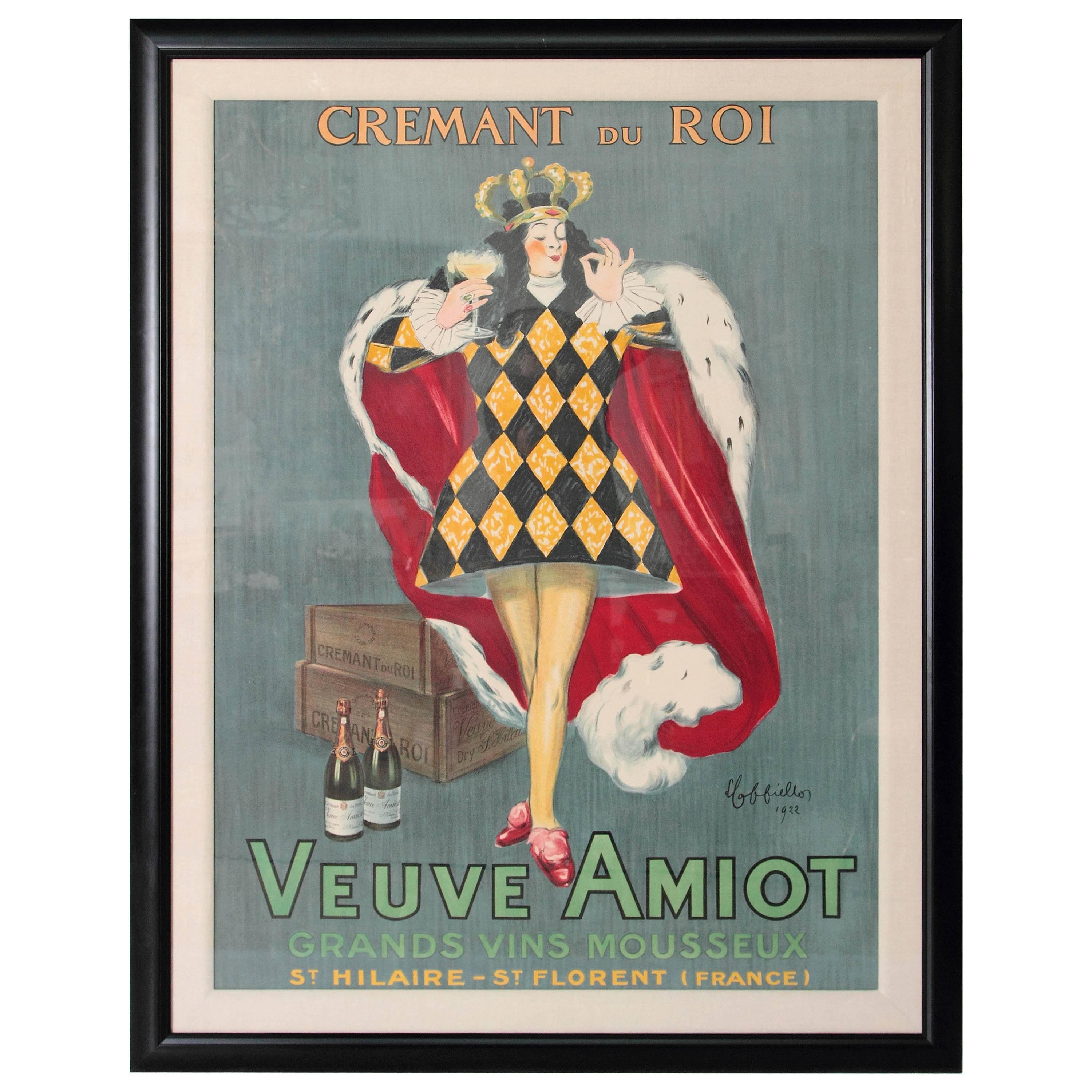 "Crémant du Roi" Color Lithographic Poster by Leonetto Cappiello