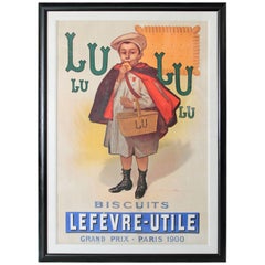 "LU Biscuits Lefèvre-Utile, Grand Prix Paris 1900" Affiche lithographique en couleurs