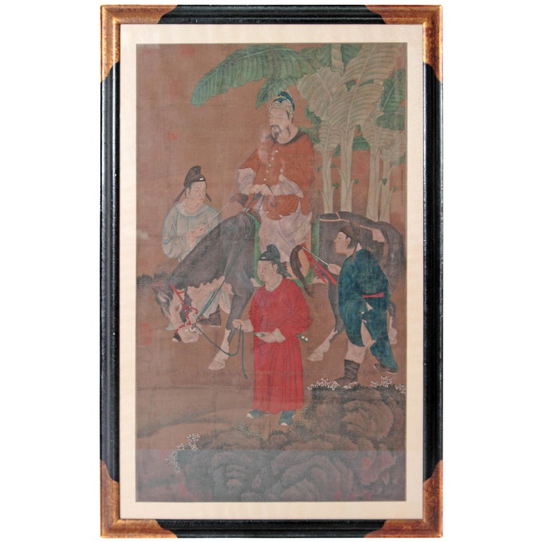 chinese scroll lu yu sage of tea for sale at 1stdibs