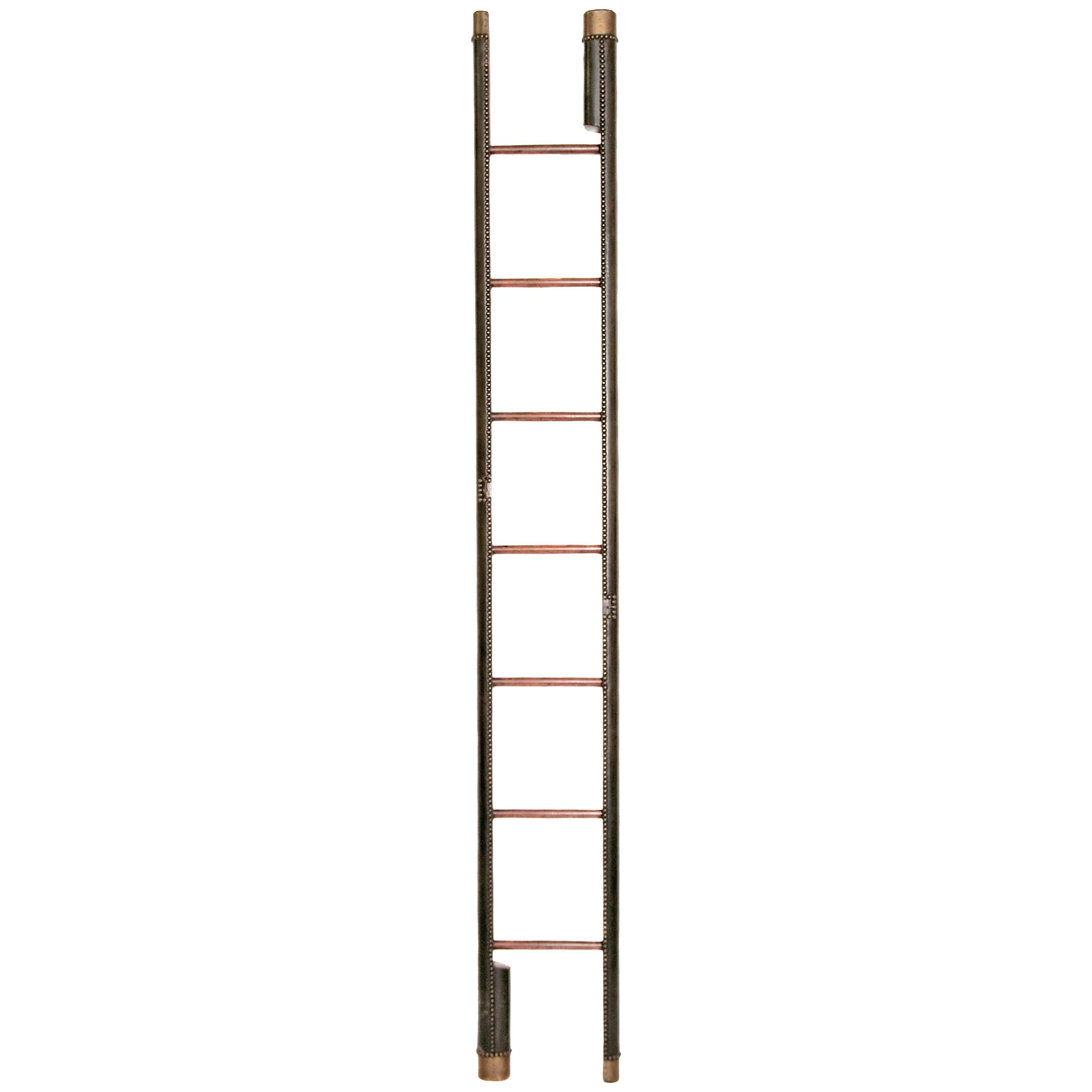  Edwardian Period Mahogany Folding Ladder