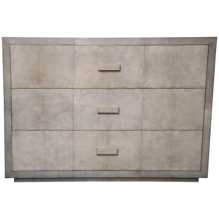 Custom Parchment Oversized Two Tone Dresser For Sale At 1stdibs