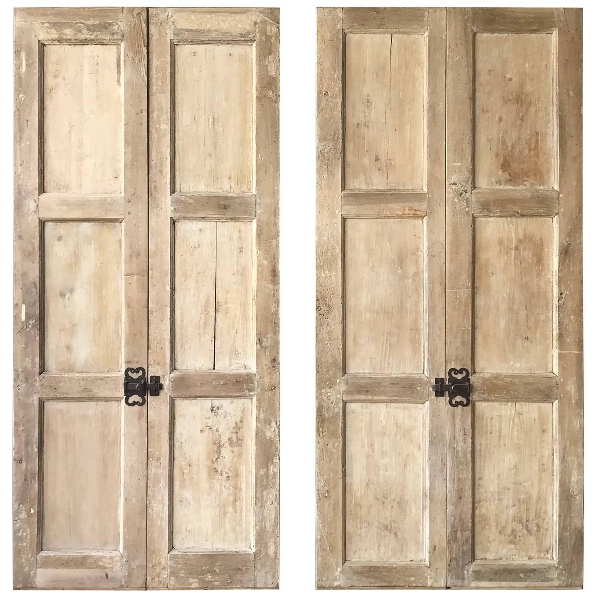 Set of Two 17th Century Walnut and Poplar Doors