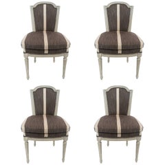 Gustavian Set of Six Dining Chairs 'Two with Armrests'