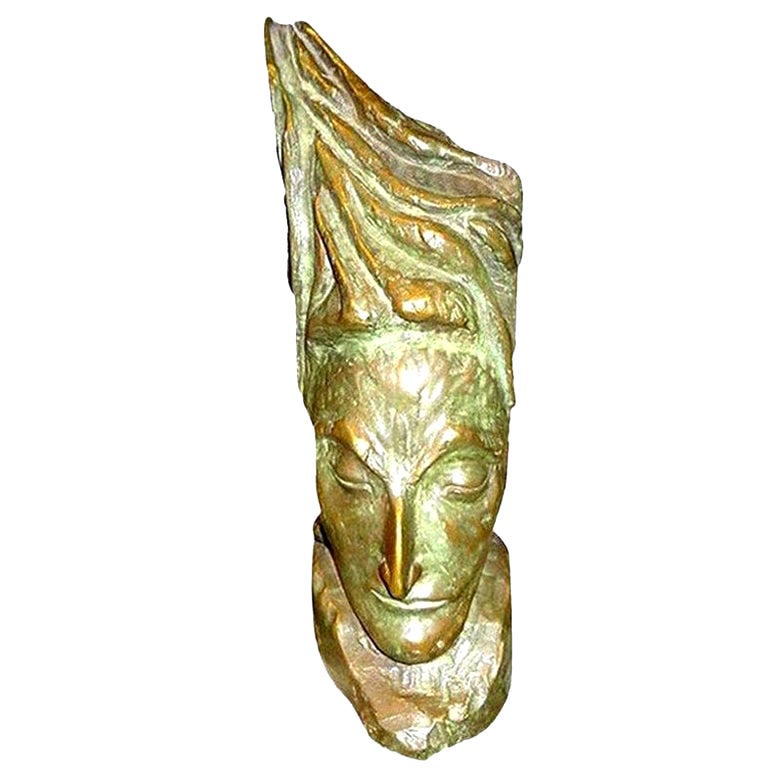 Mid-Century Modern Bronze Bust by J.D. Murillo For Sale