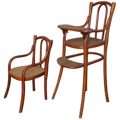 Retro Thonet Bentwood Puppenmobel Doll Chairs / Doll Furniture