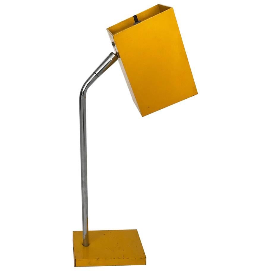 1960s Yellow Enameled Robert Sonneman for George Kovacs Lamp For Sale