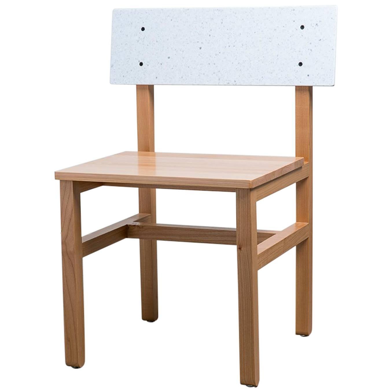 Second Chair in Western Pacific Maple and Solid Surface For Sale