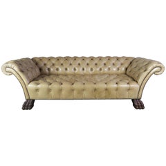 Custom Chesterfield Tufted Leather Sofa by Melissa Levinson