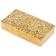 Heureux Parmi La Foule, Happy in the Crowd, Line Vautrin, Gilded Bronze Box