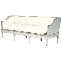 Swedish Rococo Painted Sofa Bench, circa 1770s