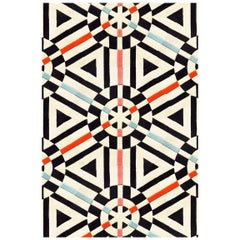 Kinder Modern Kaleidoscope Rectangular Area Rug in 100% New Zealand Wool