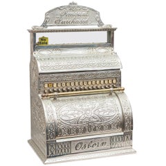 Antique Nickel Plated Cash Register by Osborn Co.