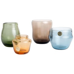 Set of Four Verval Vallauris Glass Vessels