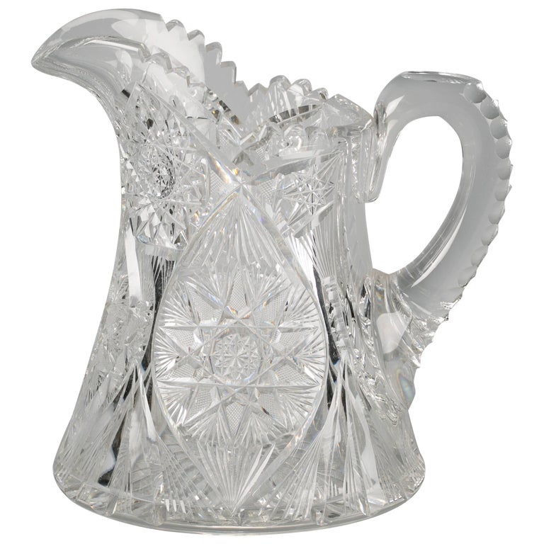 American Brilliant Cut Glass Pitcher, circa 1900 For Sale at 1stDibs   american brilliant cut glass for sale, antique glass pitchers value, cut glass  pitchers