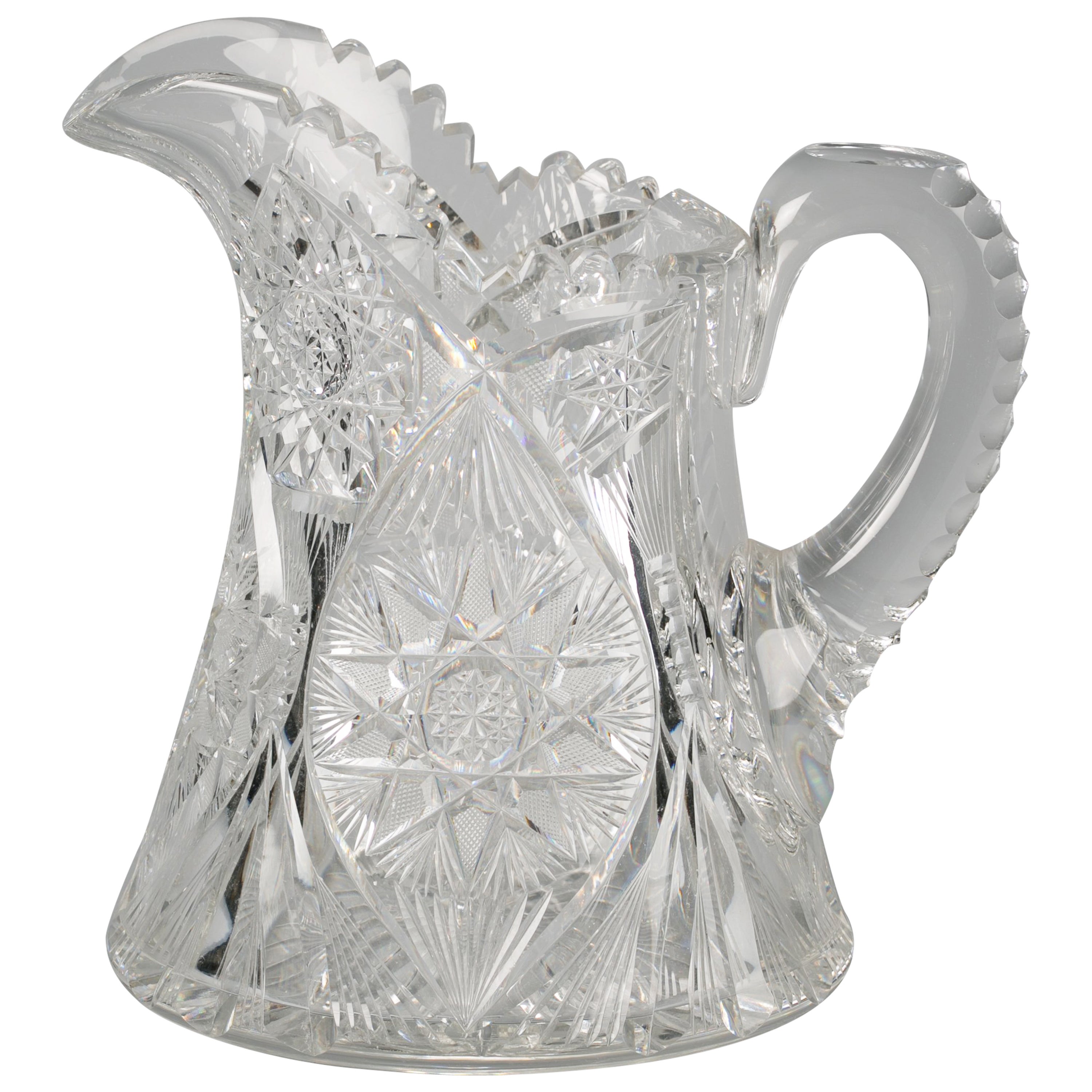 American Brilliant CutGlass Pitcher, circa 1900 For Sale at 1stDibs