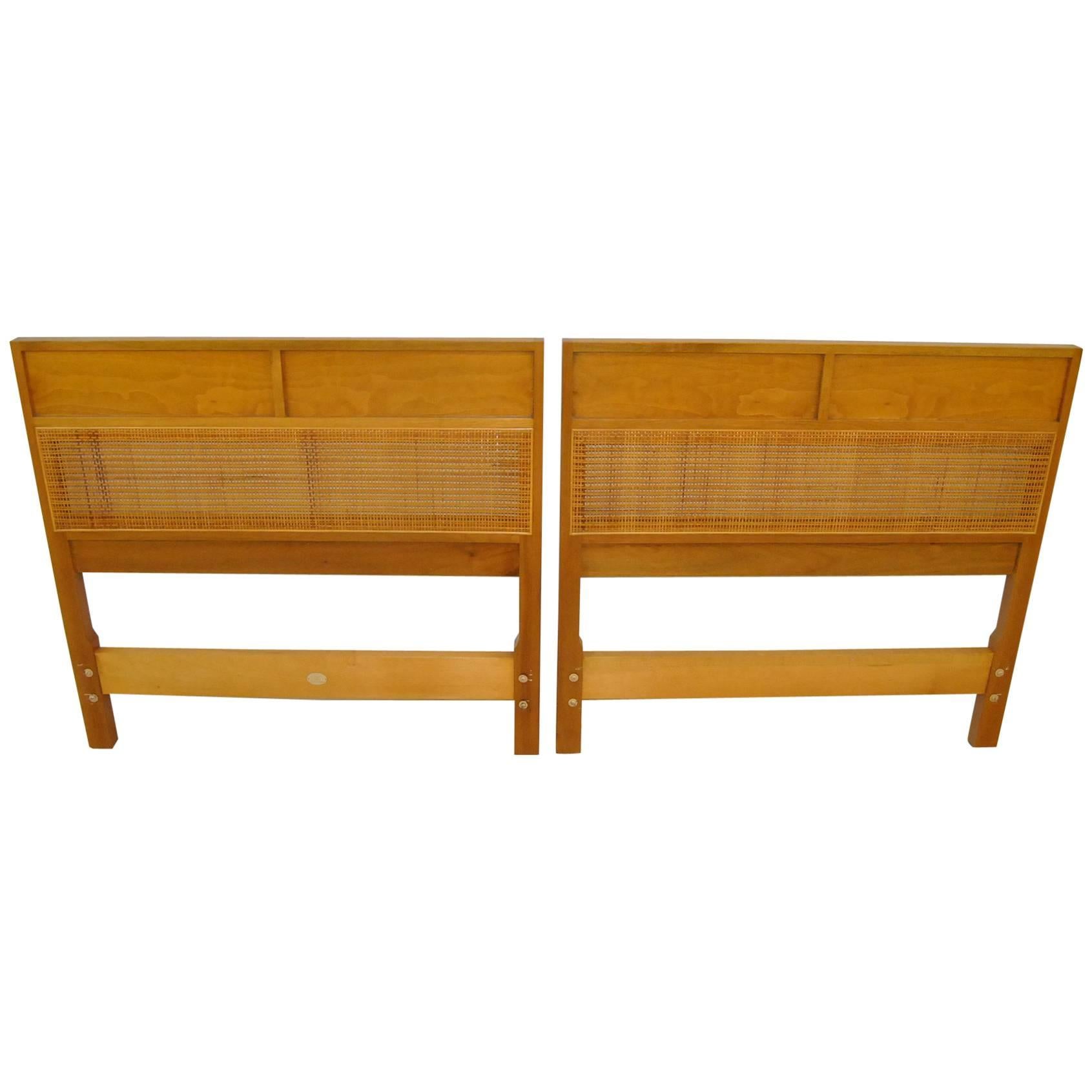 Pair of Mid-Century Modern Mahogany Twin Size Headboards by Baker Furniture