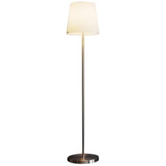 "3247" White Frosted Blown Glass Floor Lamp Designed by FontanaArte