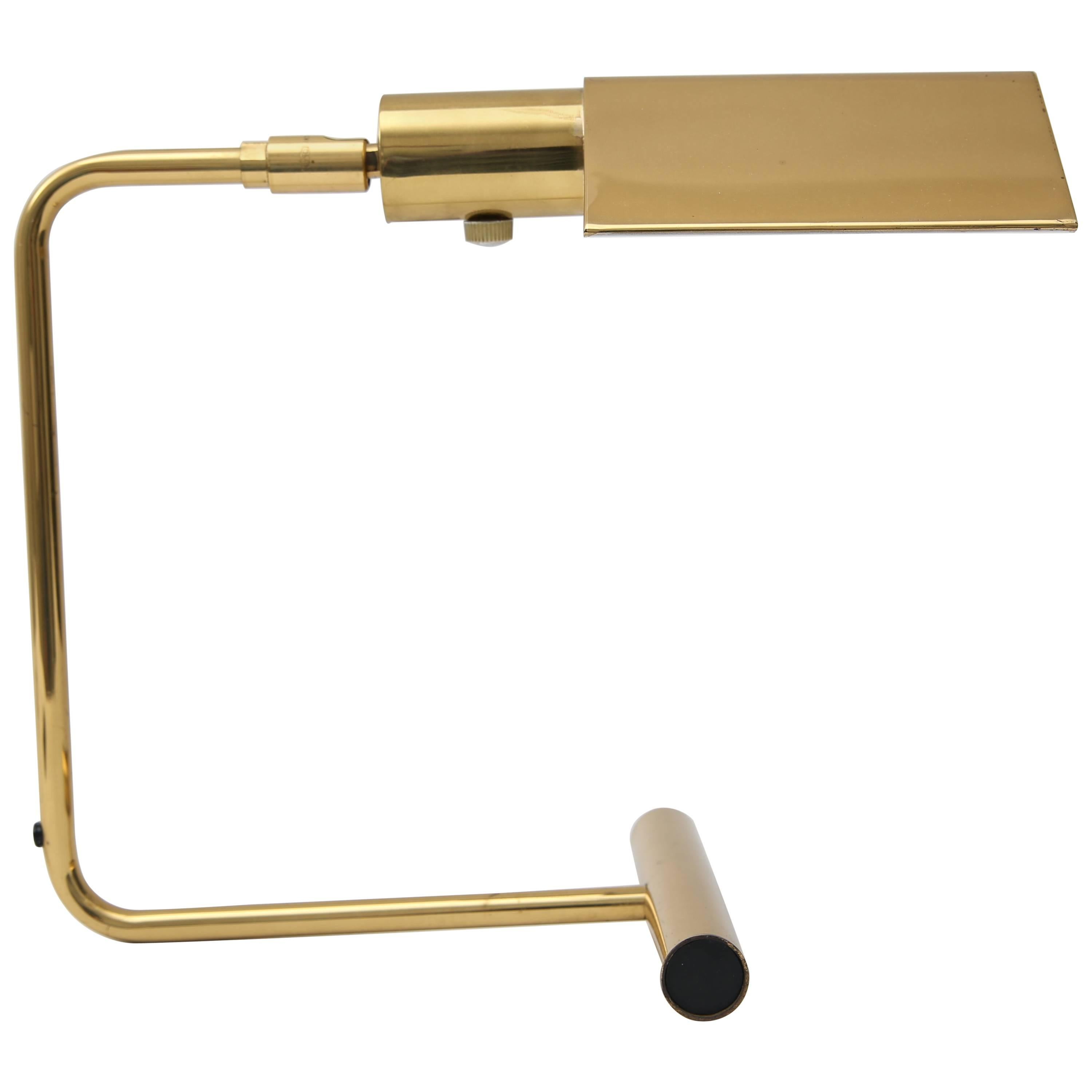  Polished Brass Table Lamp with Pharmacy Shade