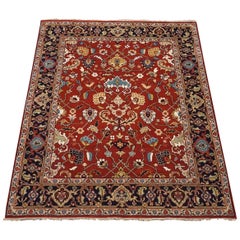 Vegetable Dyed Cherry-Red Mahal Rug