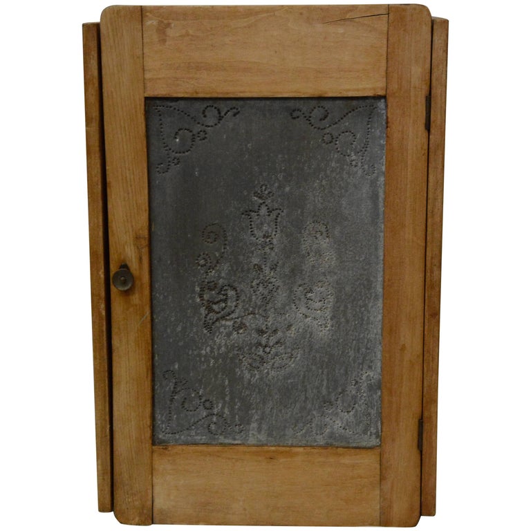 19th Century French Punched Zinc and Wood Wall For Sale at 1stdibs