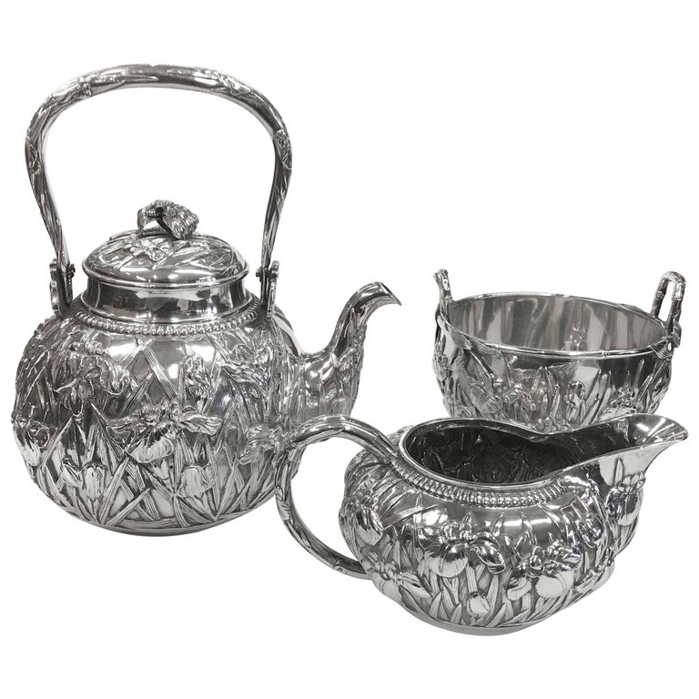 Camusso Peruvian Silver 925 Tea Set Platter at 1stdibs