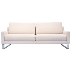 Rolf Benz Ego Designer Sofa Fabric Beige Three-Seat Couch Modern