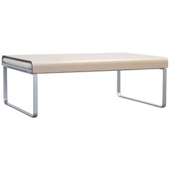Rolf Benz Ego Table Beige Wood Fabric Function Sofa Table Modern Couch