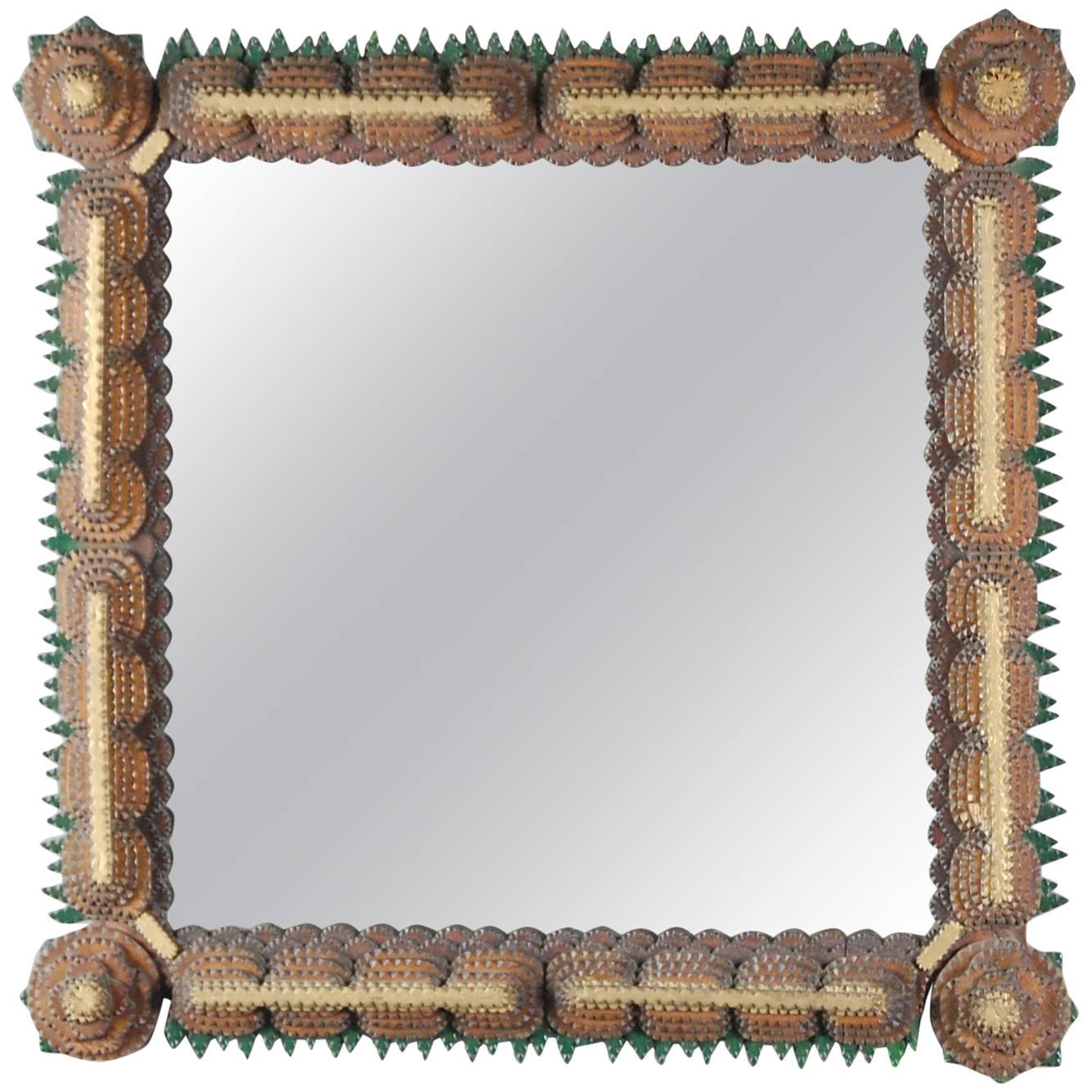 Early 20th Century Tramp Art Mirror