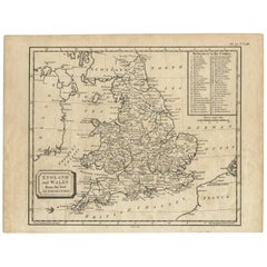Antique Map of England and Wales by G. Kearsley, 1802