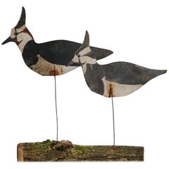 Vintage Pair of Working Silhouette Lapwing Decoys