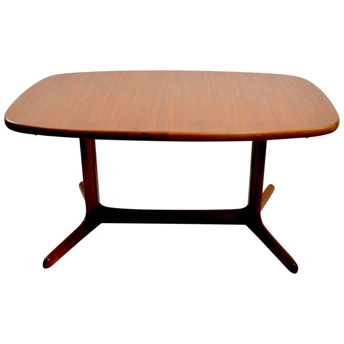Teak Danish Dining Table with Two Leaves