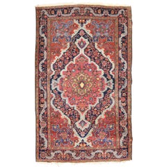 Antique Persian Hand Knotted Bidjar Rug, Early 20th Century