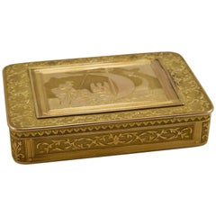 19th Century Gold "Philosophique" Snuffbox