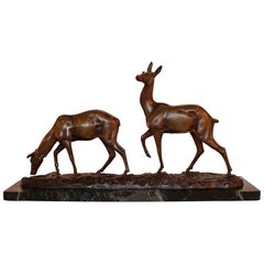 Art Deco Bronze Deer