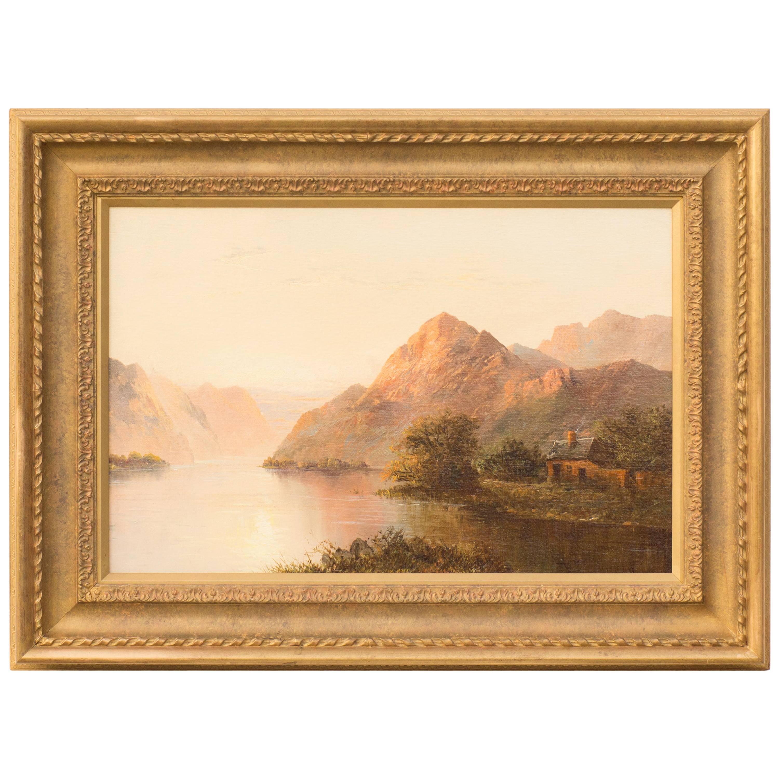 Scottish Landscape, Traditional Oil on Canvas by F E Jamieson For Sale