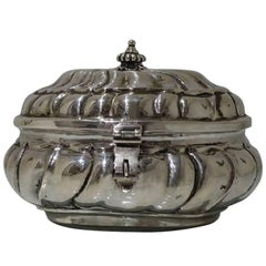 Antique German Silver Covered Box Nuremberg circa 1770 Gg. Nic. Bierfreund