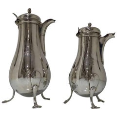 Antique Silver European Coffee Pots Strasbourg Jacob Heinrich Alberti