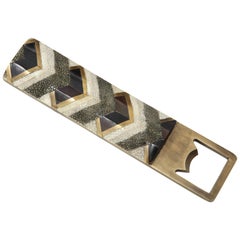 Shagreen Bottle Opener with Bronze Details