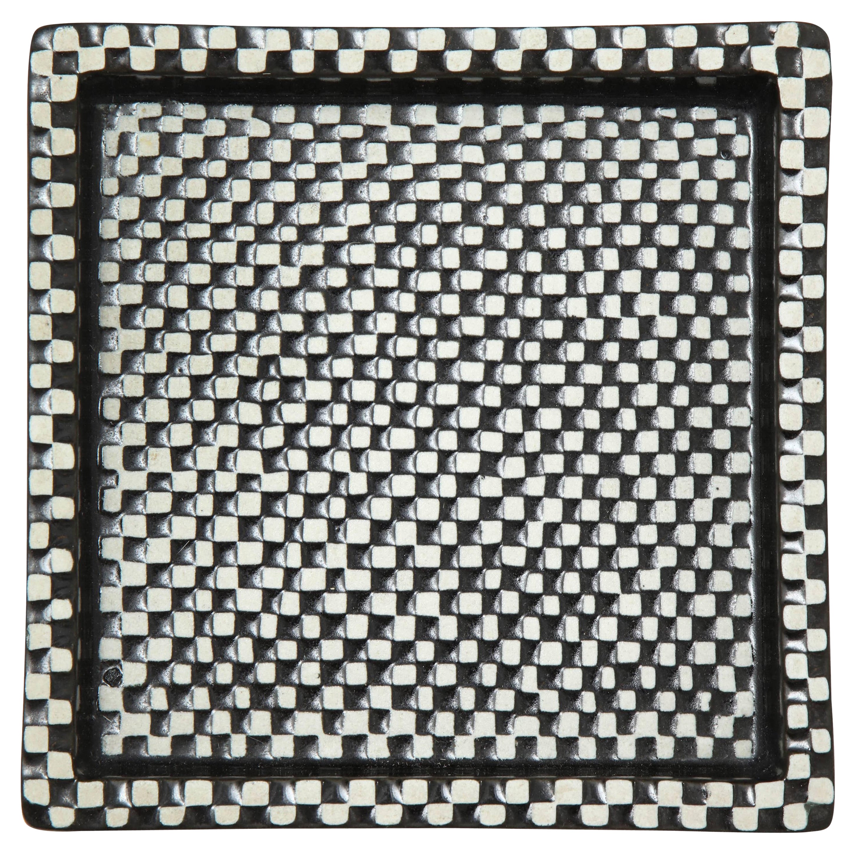 Ceramica di Stig Lindberg, Gruppo "Domino", Svezia, C.1950, Vassoio per cenere in ceramica in vendita