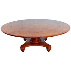 Circular Pollard Oak Extending Dining Table