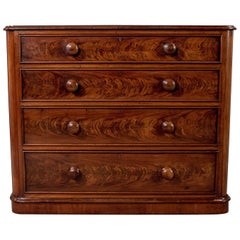 Antique Chest of Drawers, Victorian, Flame Mahogany, English, circa 1880