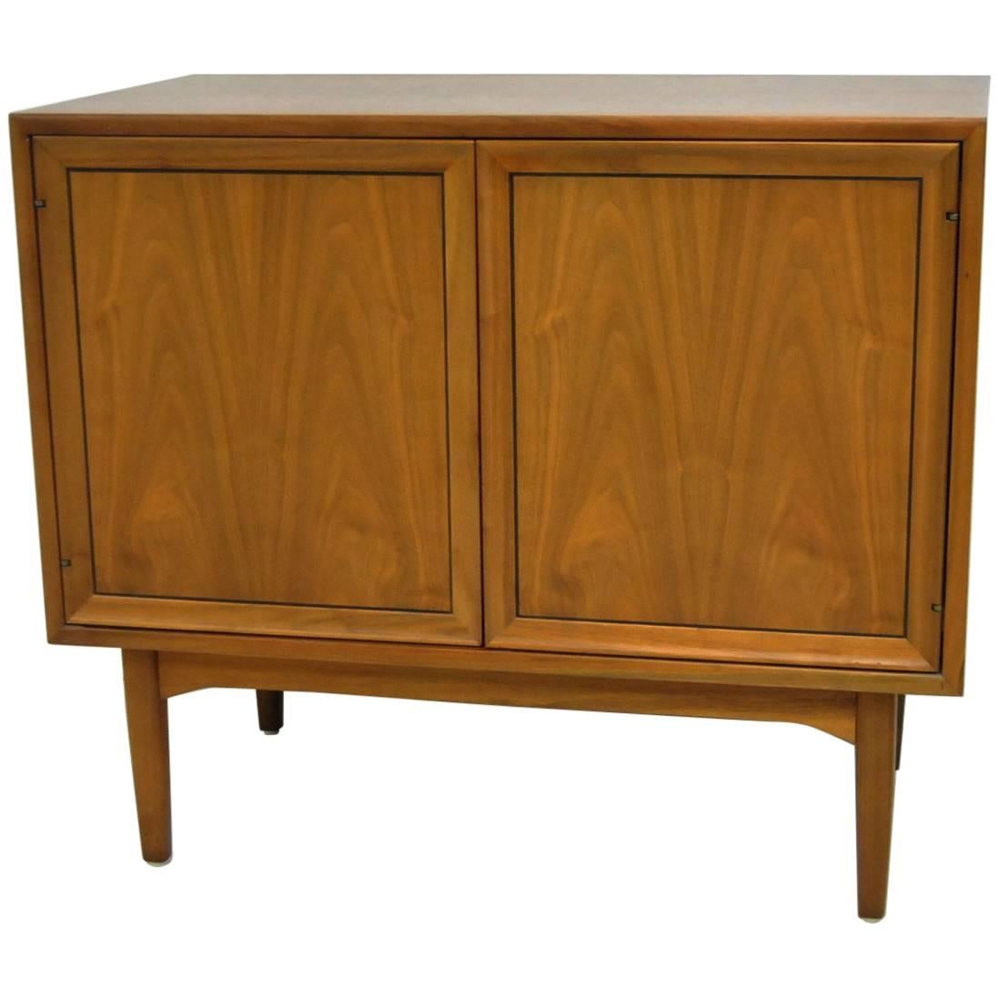 Midcentury Walnut Record Cabinet by Drexel