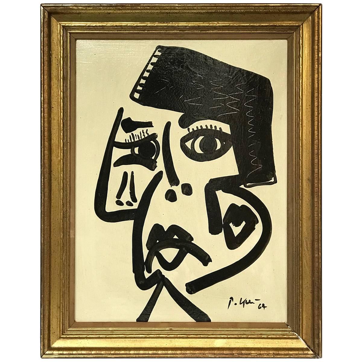 Peter Keil Expressionist Oil Portrait 'To My Friend Pablo Picasso'