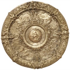 Highly Detailed Antique Silvered Bronze Platter from France, circa 1900