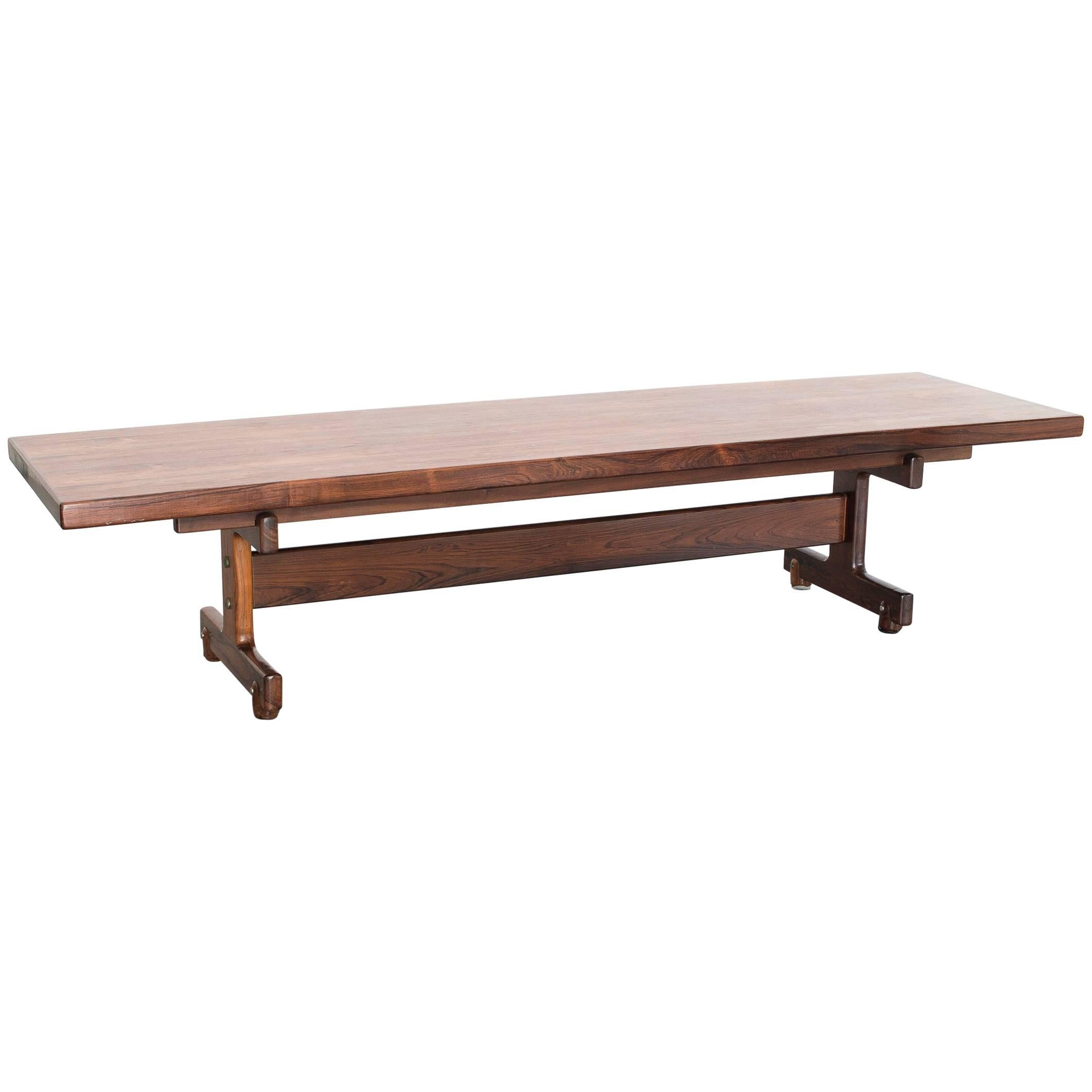 1960s "Cinthia" Bench or Coffee Table in Rosewood by Sergio Rodrigues , Brazil