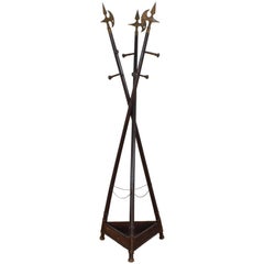 French Victorian Late 19th Century Coat, Hat, and Umbrella Rack