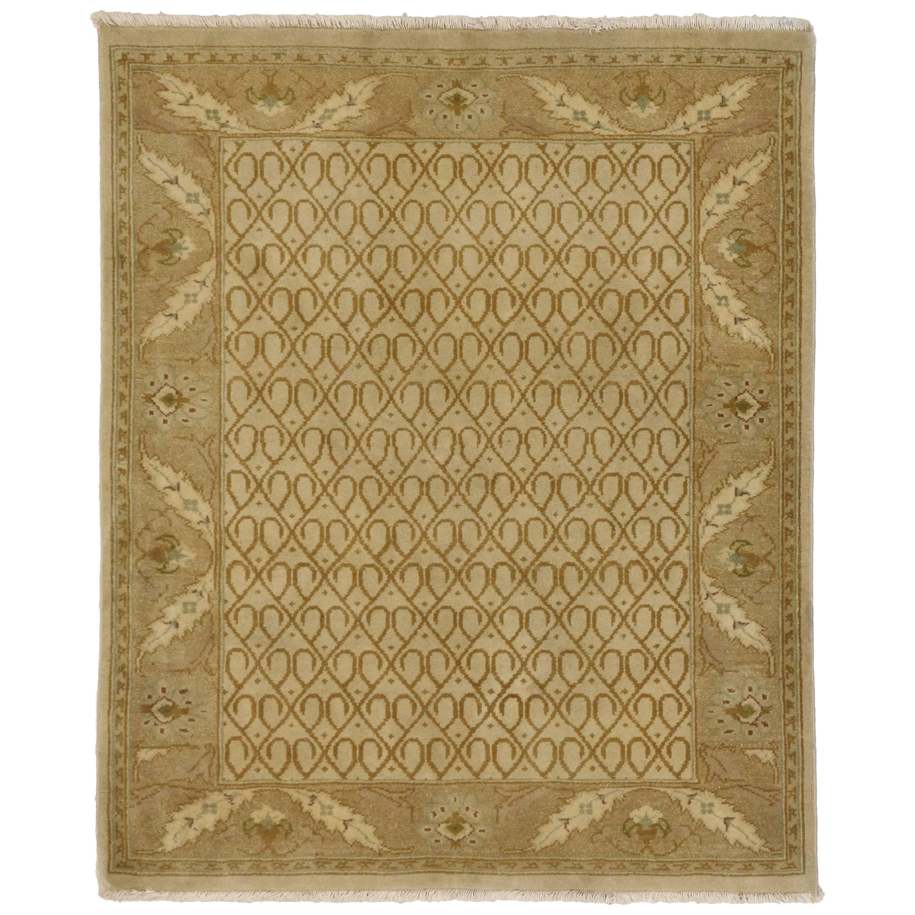 Vintage Indian Rug with Modern Traditional Style 