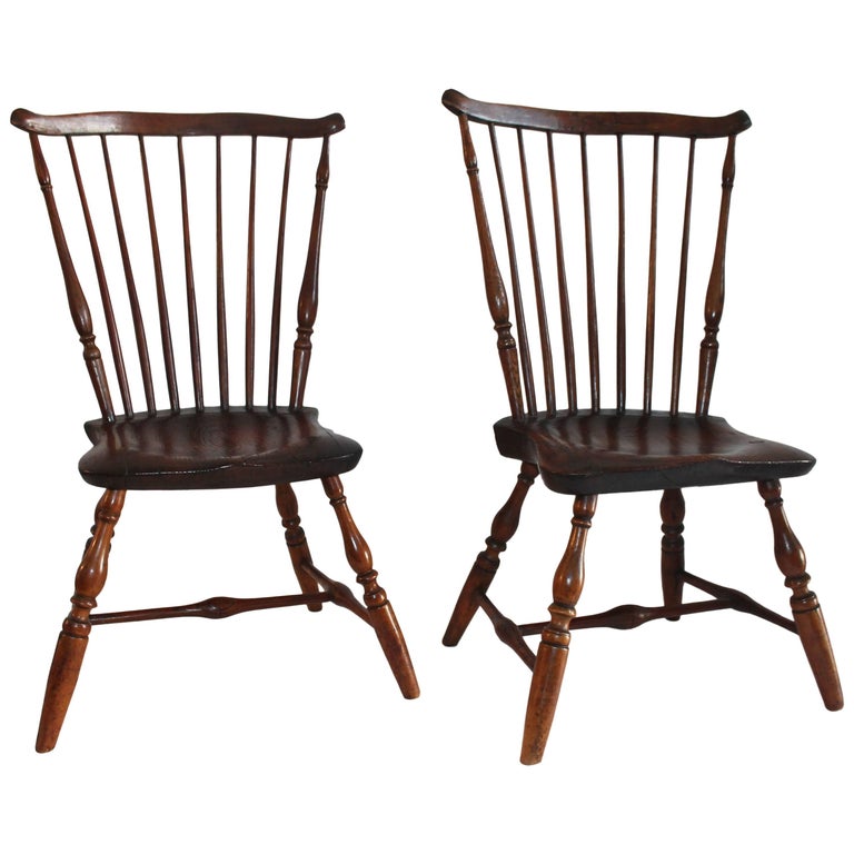 18th Century Windsor Chairs, Matching Pair at 1stdibs